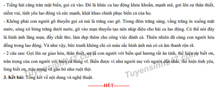 Dap an de thi vao lop 10 tinh Ben Tre mon Van 2022