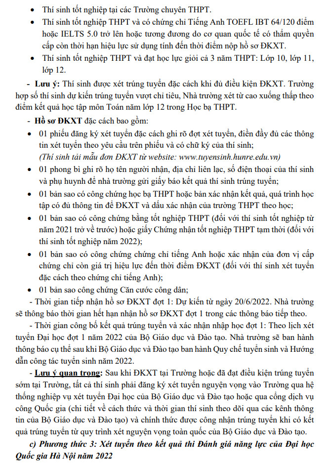 DH Tai nguyen va Moi truong Ha Noi cong bo phuong an tuyen sinh 2022