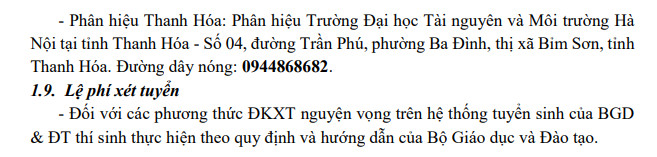 DH Tai nguyen va Moi truong Ha Noi cong bo phuong an tuyen sinh 2022