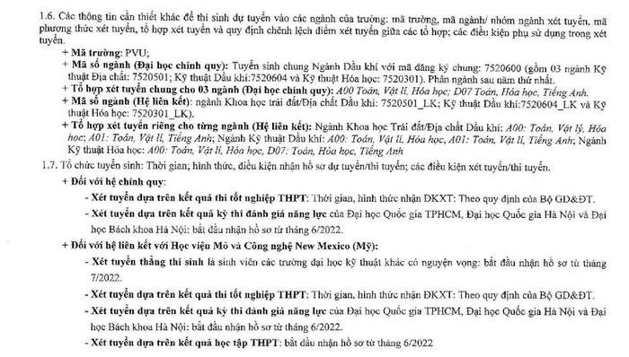 Phuong an tuyen sinh Dai hoc Dau khi Viet Nam 2022