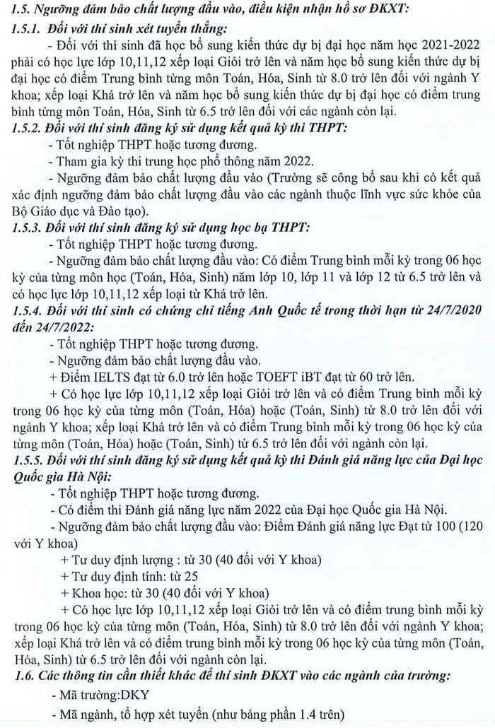 Phuong an tuyen sinh Dai hoc Ky thuat Y te Hai Duong nam 2022