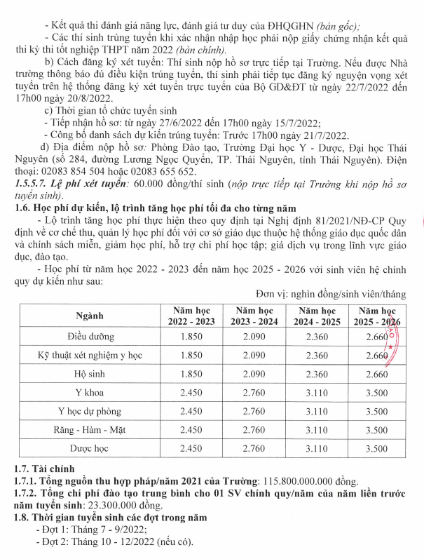 Dai hoc Y duoc - DH Thai Nguyen cong bo phuong an tuyen sinh 2022