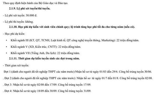 Phuong an tuyen sinh DH Kinh te Cong nghiep Long An nam 2022