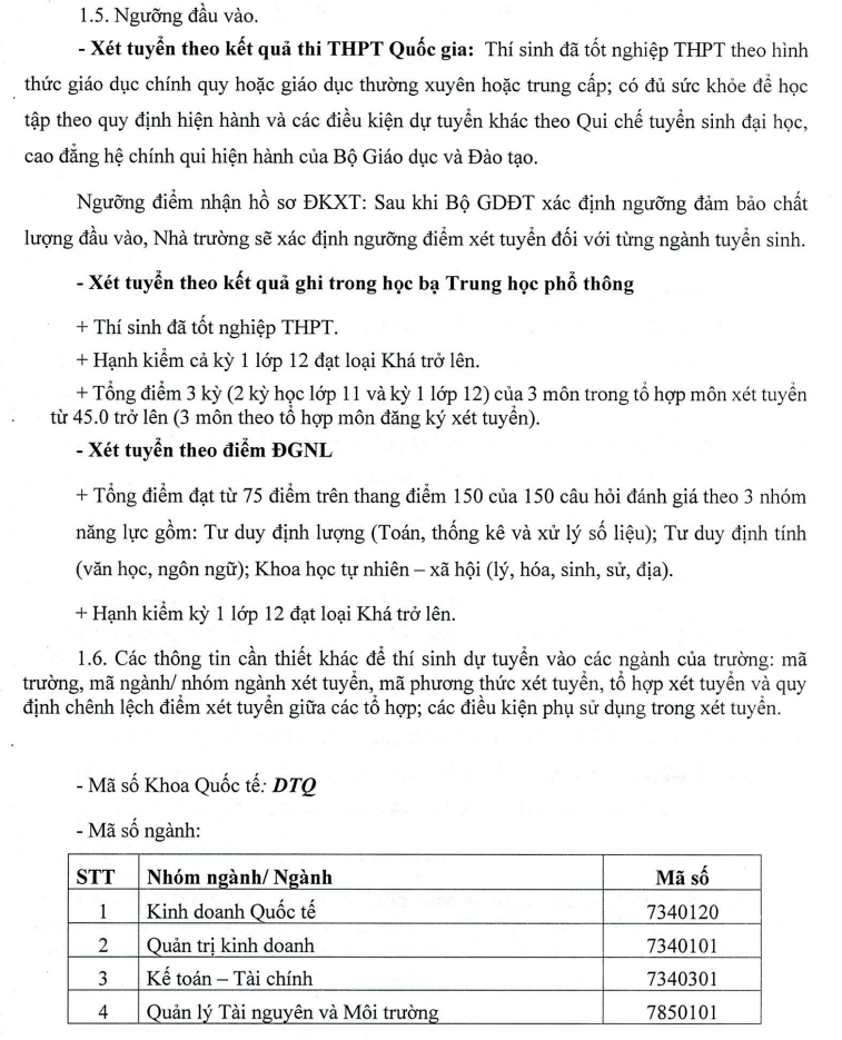 Khoa Quoc te - Dai hoc Thai Nguyen tuyen sinh 2022