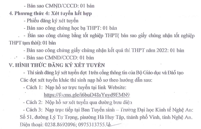 Phuong an tuyen sinh Dai hoc Kinh te Nghe An 2022