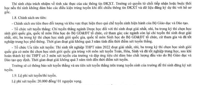 Phuong an tuyen sinh Dai hoc Y Duoc Can Tho 2022