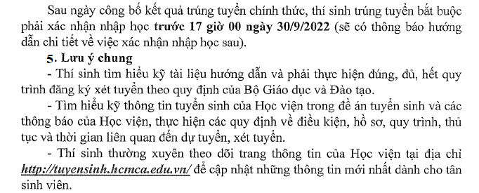 Hoc vien Can bo TPHCM cong bo diem chuan hoc ba 2022 dot 1