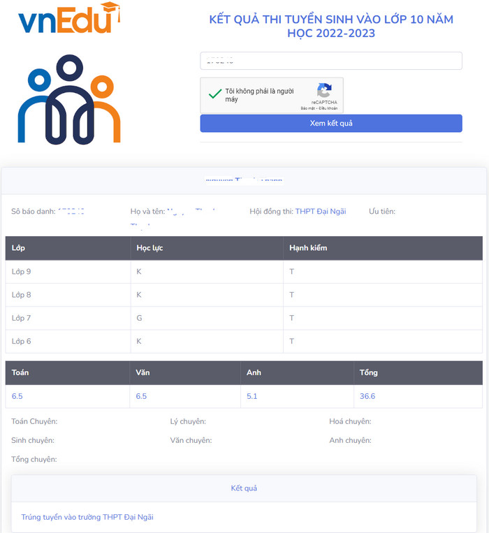 Diem thi vao lop 10 Soc Trang nam 2022 - 2023
