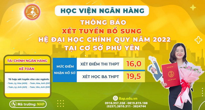Hoc vien ngan hang xet tuyen bo sung 2022