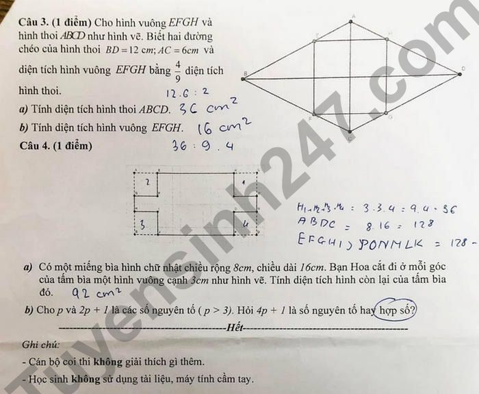 De thi giua ki 1 mon Toan lop 6 THCS&THPT Nguyen Tat Thanh 2022