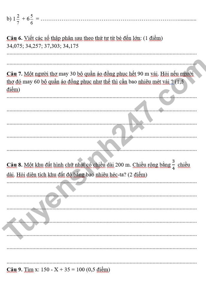 De kiem tra giua ki 1 mon Toan lop 5 nam 2022 TH Xa Van Linh