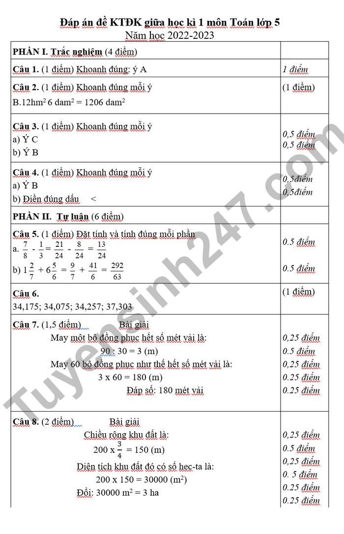 De kiem tra giua ki 1 mon Toan lop 5 nam 2022 TH Xa Van Linh