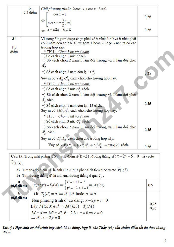 De thi giua ki 1 mon Toan lop 11 - THPT Phan Ngoc Hien 2022 (Co dap an)