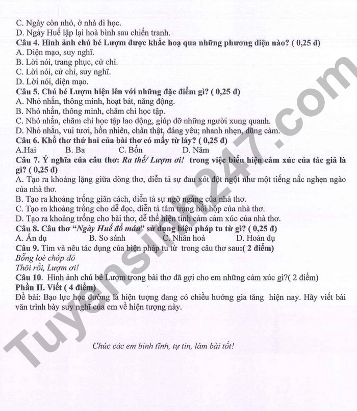 De kiem tra giua ki 1 lop 7 mon Van 2022 THCS Ngoc Lam