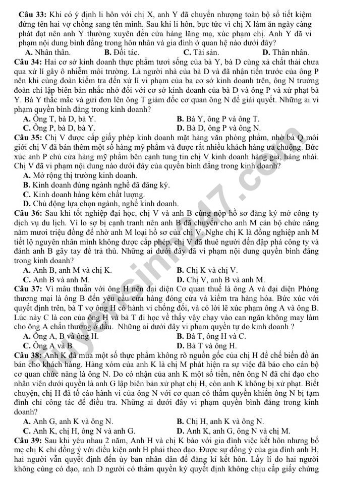 De cuong on tap cuoi hoc ki 1 lop 12 mon GDCD nam 2022 - THPT Xuan Dinh