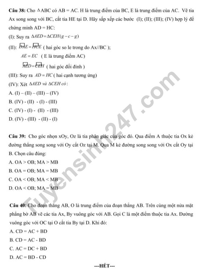 De kiem tra hoc ki 1 lop 7 mon Toan nam 2022 - THCS Gia Thuy