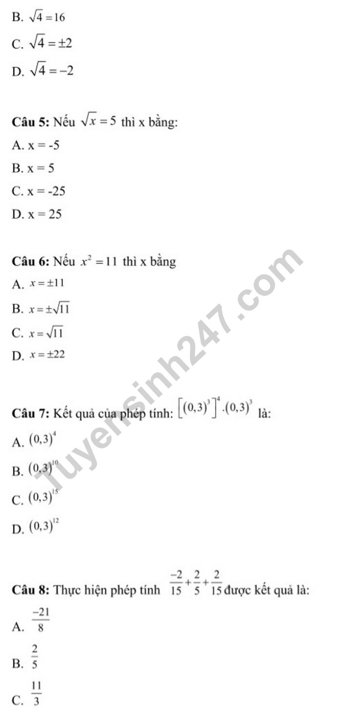 De kiem tra hoc ki 1 lop 7 mon Toan nam 2022 - THCS Gia Thuy