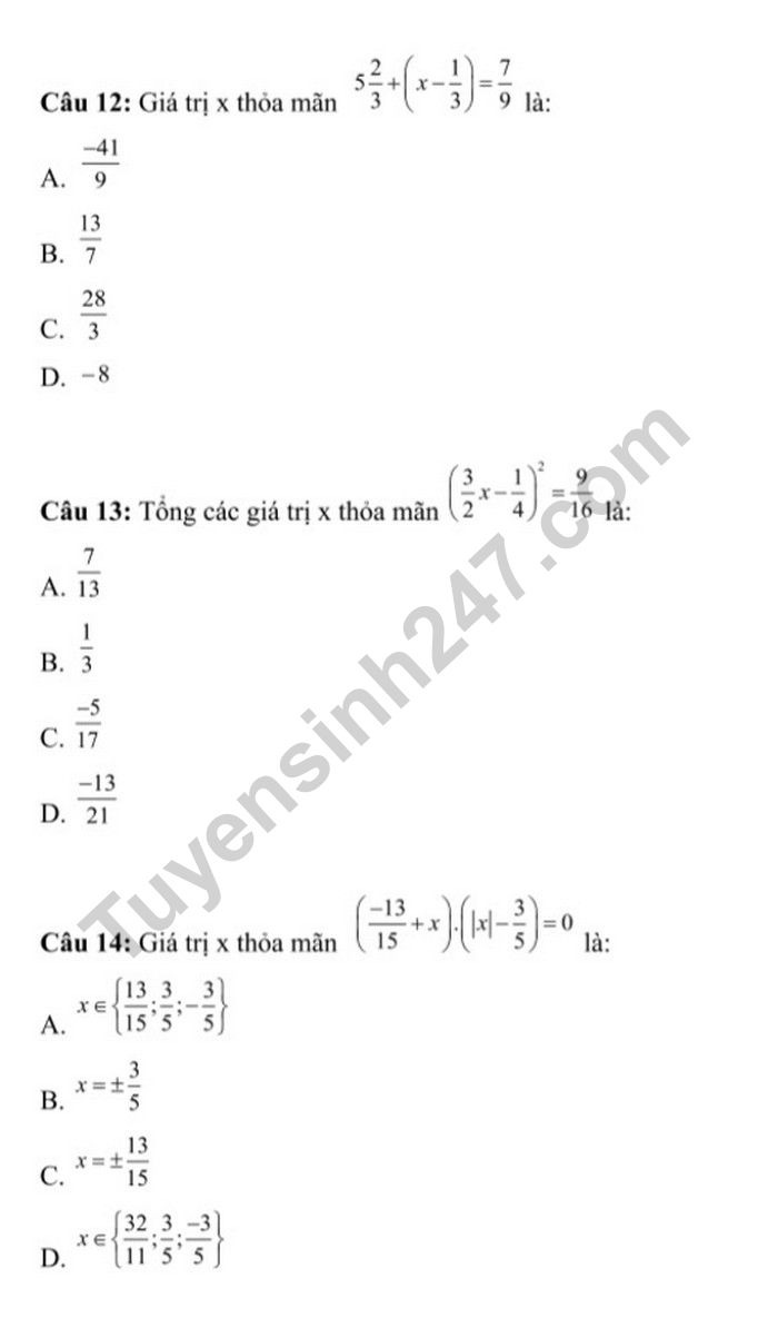 De kiem tra hoc ki 1 lop 7 mon Toan nam 2022 - THCS Gia Thuy