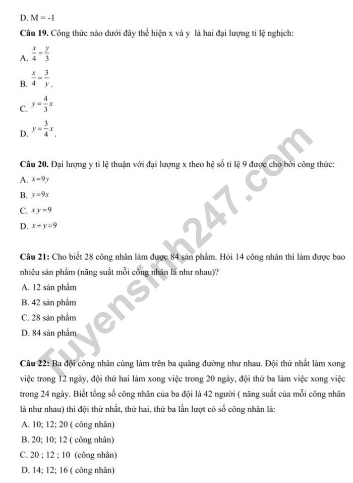 De kiem tra hoc ki 1 lop 7 mon Toan nam 2022 - THCS Gia Thuy