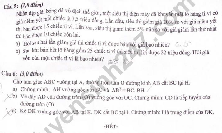 De thi cuoi ki 1 lop 9 mon Toan 2022 - Quan 1