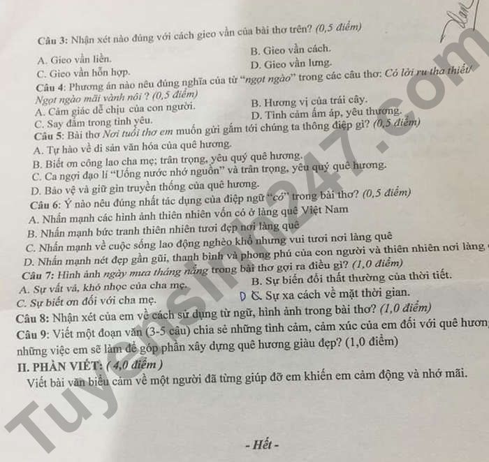 De thi cuoi ki 1 lop 7 mon Toan 2022 THCS Tay Son