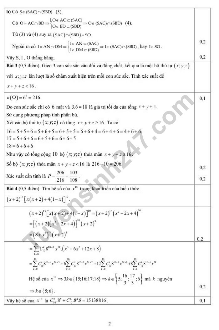 De thi ki 1 lop 11 mon Toan nam 2022 - THPT Luong Ngoc Quyen (Co dap an)