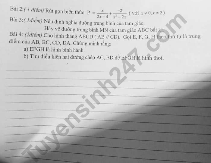 De thi HK 1 lop 8 mon Toan nam 2022 - THCS 2 Khanh Hai