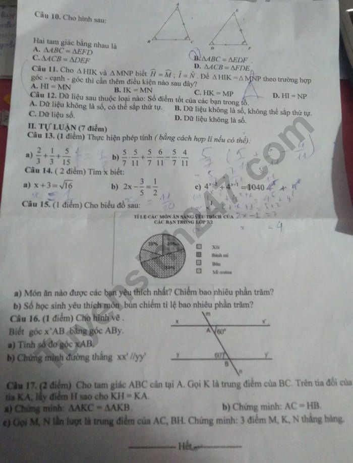 De thi ki 1 mon Toan lop 7 - THCS Nguyen Van Linh 2022