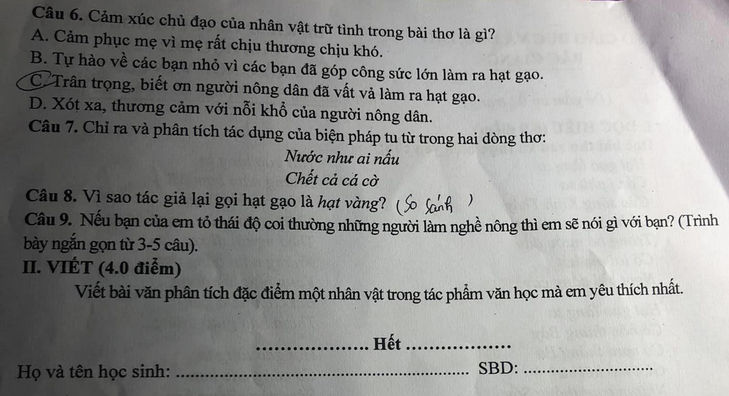 De thi ki 1 mon Van lop 7 nam 2022 - So GD Bac Giang