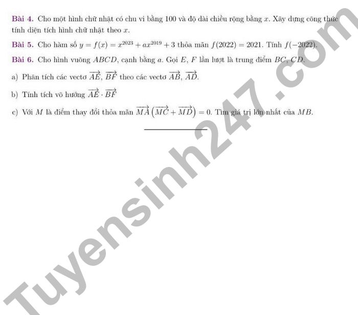 De kiem tra ki 1 mon Toan lop 10 THCS&THPT Luong The Vinh 2022