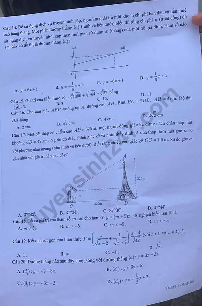 De thi cuoi ki 1 mon Toan lop 9 - So GDDT Thanh Pho Can Tho nam 2022