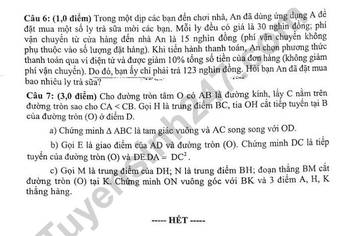 De thi cuoi ki 1 mon Toan lop 9 - Phong GDDT Quan 8 nam 2022