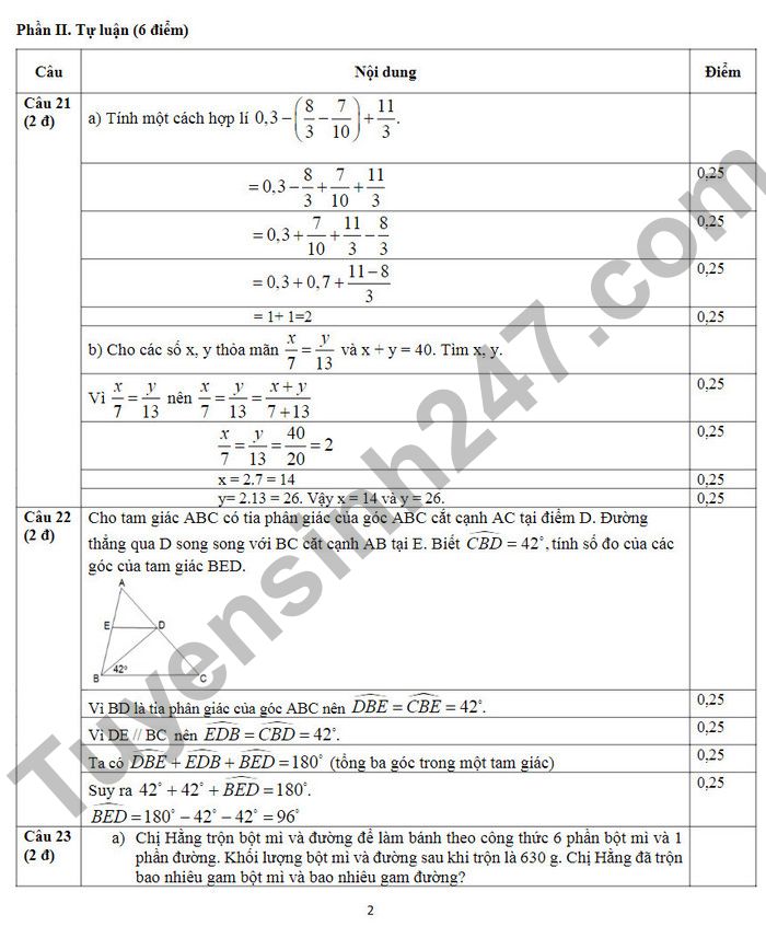 De thi cuoi ki 1 mon Toan lop 7 - Huyen Y Yen 2022 (Co dap an)