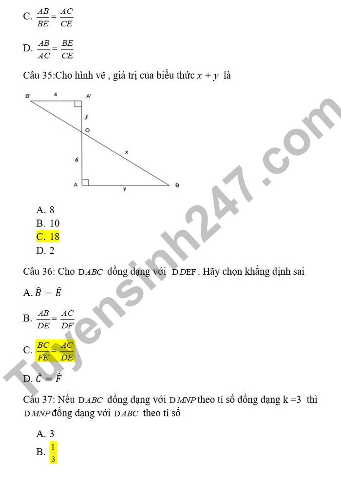 De thi giua hoc ki 2 mon Toan lop 8 THCS Duc Giang 2022 (Co dap an)