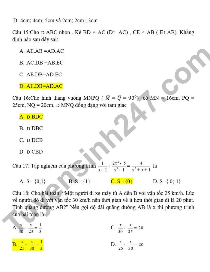De thi giua hoc ki 2 mon Toan lop 8 THCS Duc Giang 2022 (Co dap an)