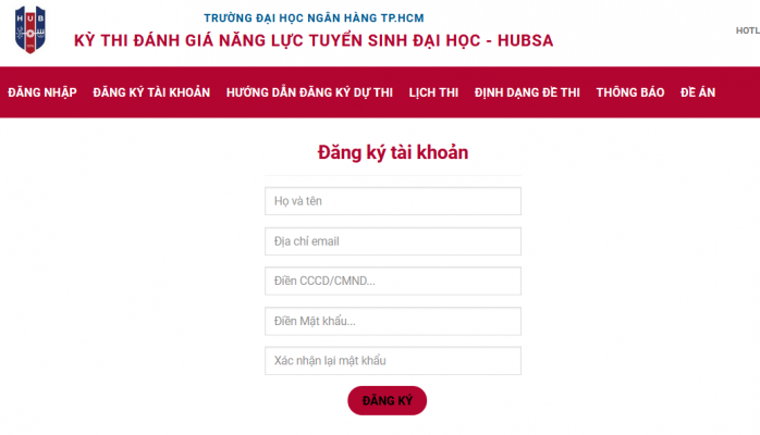 Huong dan dang ky thi danh gia nang luc DH Ngan hang TPHCM 2023