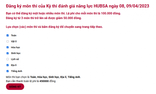 Huong dan dang ky thi danh gia nang luc DH Ngan hang TPHCM 2023