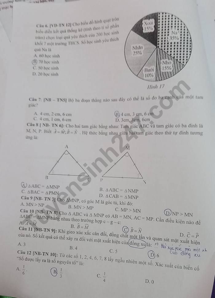 De giua ki 2 lop 7 nam 2023 mon Toan - THCS Cua Ong