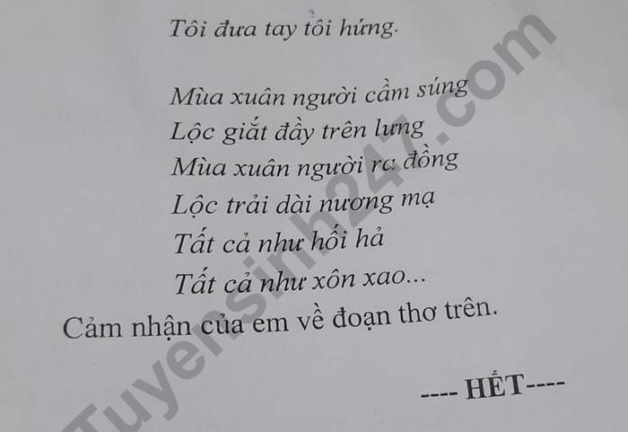 De kiem tra cuoi ki 2 lop 9 mon Van nam 2023 - Quan 12