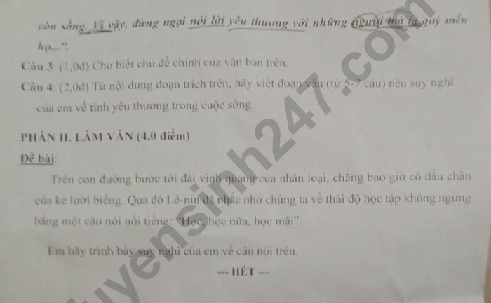 De hoc ki 2 lop 7 nam 2023 mon Van - THCS Linh Dong