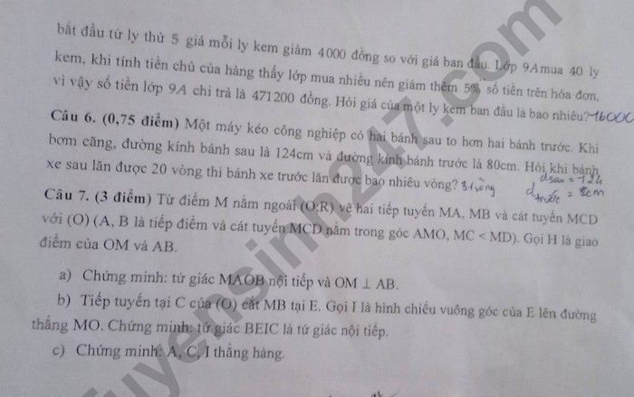 De hoc ki 2 lop 9 nam 2023 mon Toan - Phong GD Huyen Binh Chanh