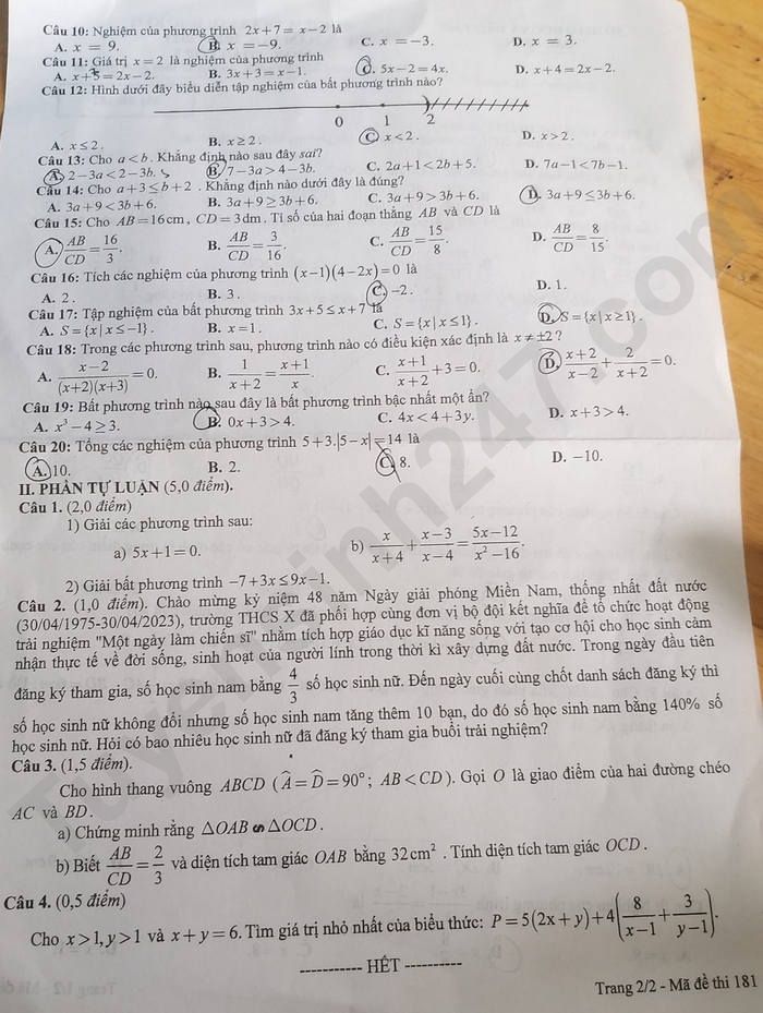De thi hoc ki 2 mon Toan lop 8 So GD Bac Giang nam 2023