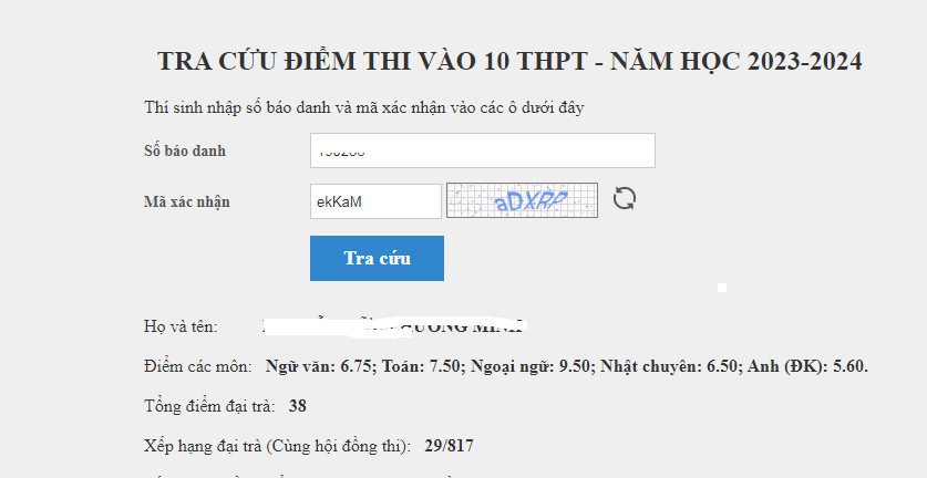 Da co diem thi vao lop 10 Hai Phong nam 2023