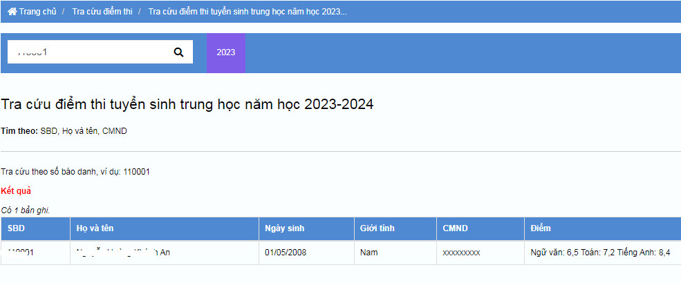 Da co diem thi vao lop 10 Yen Bai nam 2023