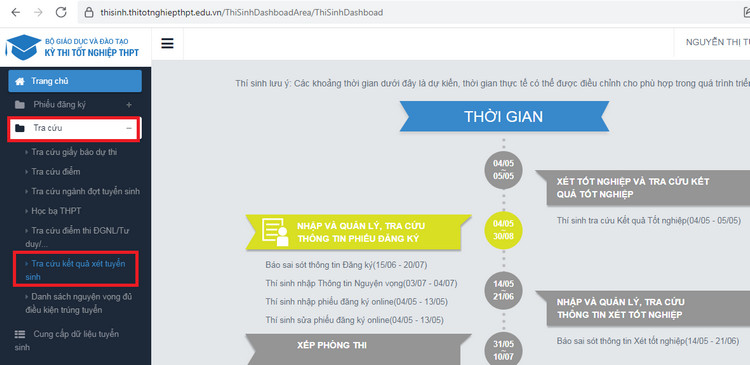 Huong dan xem ket qua trung tuyen va xac nhan nhap hoc truc tuyen 2023