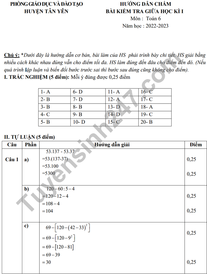 De thi giua ki 1 mon Toan 6 - Phong GD Tan Yen nam 2023