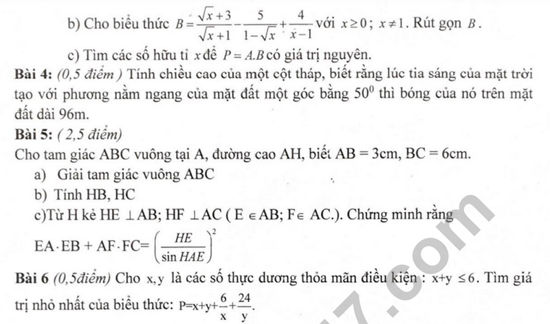 De thi giua ki 1 mon Toan 9 - THCS Phuc Dong 2023