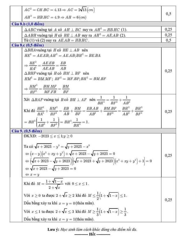 De thi giua ki 1 lop 9 mon Toan - So GD Bac Ninh 2023