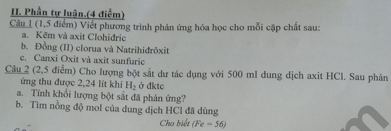 De thi giua ki 1 nam 2023 mon Hoa lop 9 - THCS Ngo May
