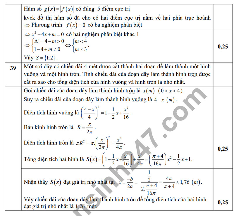De thi giua ki 1 mon Toan lop 12 - THPT Huong Hoa 2023